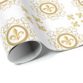 Frenchy White Geschenkpapier (Rolleneckpunkt)