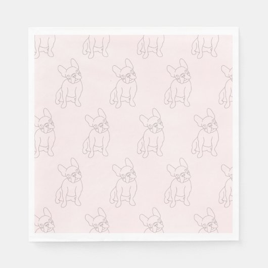 Frenchys wissen, wie man Party, Servietten Bulldog (Vorderseite)