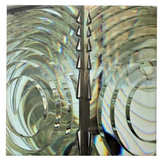 Frensel Lens, Cape Blanco Lighthouse, Oregon Coast Fliese (Vorderseite)