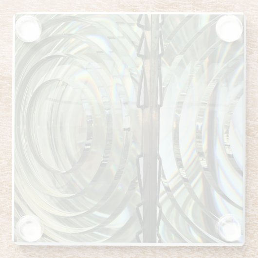 Frensel Lens, Cape Blanco Lighthouse, Oregon Coast Glasuntersetzer (Rückseite)