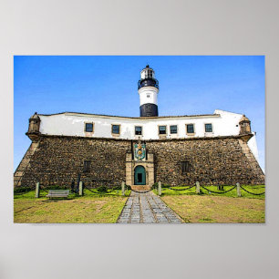FRENTE DO FAROL DA BARRA - Salvador Ba Poster