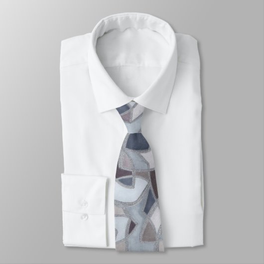 Frenzied Fish Abstrakt Art Neck Tie Krawatte (Gebunden)