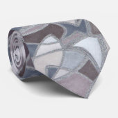 Frenzied Fish Abstrakt Art Neck Tie Krawatte (Gerollt)