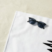 Frequency Line und Custom Call Sign Beach Handtuch (Beispiel)