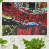 Frequency Serpent – Abstract Energy Compact Mirror Geschirrtuch (Gefaltet)