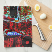 Frequency Serpent – Abstract Energy Compact Mirror Geschirrtuch (Viertel Falte)