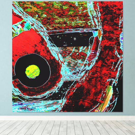Frequency Serpent Abstract Stretched Canvas Print Leinwanddruck (Insitu (Holzboden))