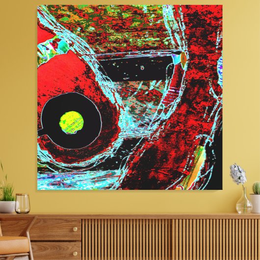 Frequency Serpent Abstract Stretched Canvas Print Leinwanddruck (Insitu (Wohnzimmer))