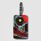 Frequency Serpent – Digital Abstract Energy Cross  Gepäckanhänger (Vorderseite Vertikal)