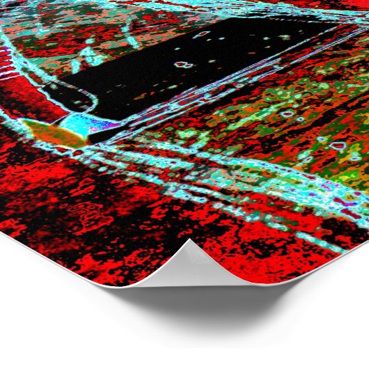 Frequency Serpent – Digital Abstract Energy Poster (Ecke)