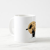 Frequent Flyer Witch Halloween T-Shirt Perfect Kaffeetasse (Vorderseite Links)