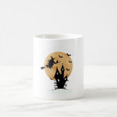 Frequent Flyer Witch Halloween T-Shirt Perfect Kaffeetasse (Mittel)