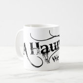 Frequentierend gehen wir schwarzes Logo LLC Kaffeetasse (Vorderseite Links)