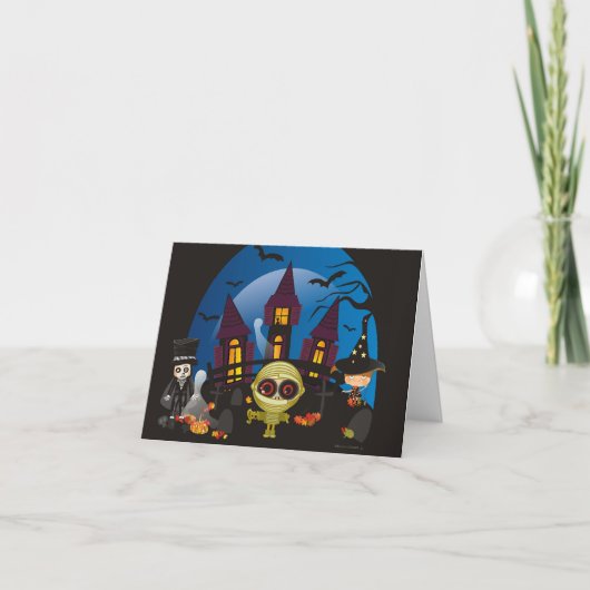 Frequentierende Halloween-Nächte Karte (Vorderseite)