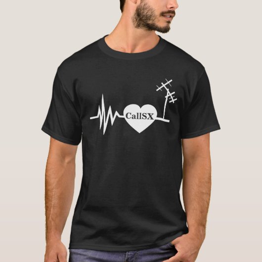Frequenz-Linie Liebe-Schinken-Radio-T - T-Shirt (Vorderseite)