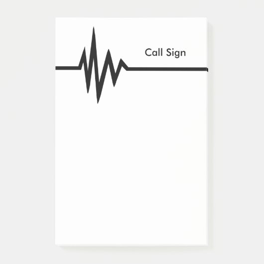 Frequenz-Linie Post-Itanmerkungen fertigen es Post-it Klebezettel (Vorderseite)