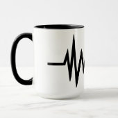 Frequenz-Linie Schinken-Funkspruch-Zeichen u. Tasse (Links)