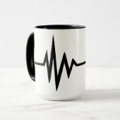 Frequenz-Linie Schinken-Funkspruch-Zeichen u. Tasse (Vorderseite Links)