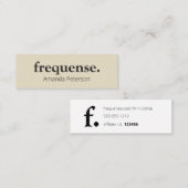 Frequenz. Mini Visitenkarte (Vorne/Hinten)