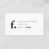 Frequenz. Visitenkarte (Rückseite)