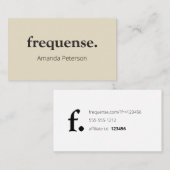 Frequenz. Visitenkarte (Vorne/Hinten)