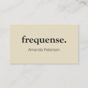 Frequenz. Visitenkarte