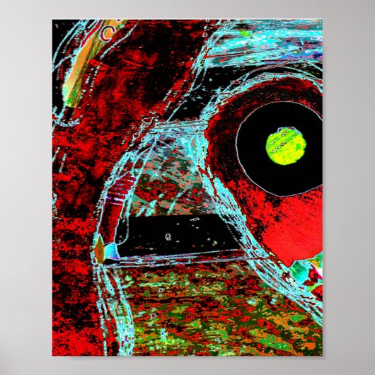 Frequenzschlange – Digitaler abstrakter Energiepos Poster (Vorne)