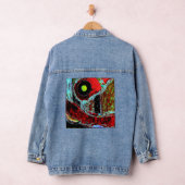 Frequenzserpent – Kompaktes abstraktes Energiemirr Jeansjacke (Hangar)