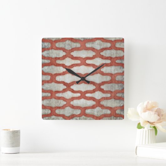 Frequenzsymmetrie VI Quadratische Wanduhr (Zuhause)