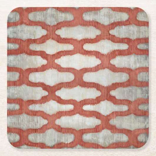 Frequenzsymmetrie VI Rechteckiger Pappuntersetzer (Vorderseite)