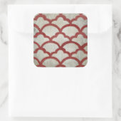 Frequenzsymmetrie VII Quadratischer Aufkleber (Tasche)