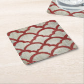 Frequenzsymmetrie VII Rechteckiger Pappuntersetzer (angewinkelt)