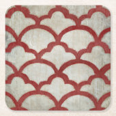 Frequenzsymmetrie VII Rechteckiger Pappuntersetzer (Vorderseite)