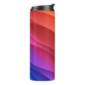 Frequenzwellen. Abstrakte Hintergrundfarbe, Thermosbecher (Nach links gedreht)