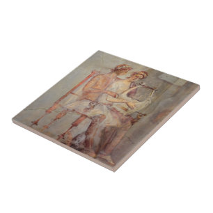 Fresco a Music Lesson, Pompeji Fliese