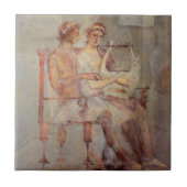 Fresco a Music Lesson, Pompeji Fliese (Vorderseite)