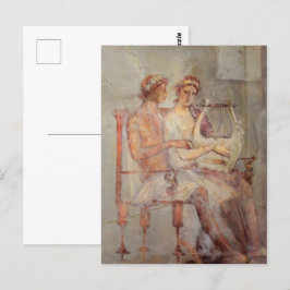 Fresco a Music Lesson, Pompeji Postkarte