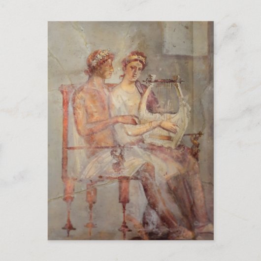 Fresco a Music Lesson, Pompeji Postkarte (Vorderseite)