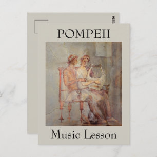 Fresco a Music Lesson, Pompeji Postkarte