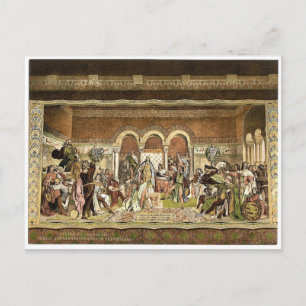 Fresco des Sängerwettbewerbs im Sangersaal, Postkarte