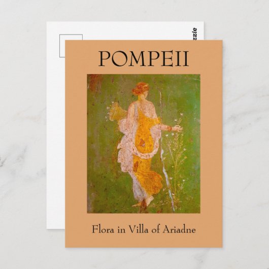 Fresco in der Villa Ariadne, Pompeji Postkarte (Vorne/Hinten)