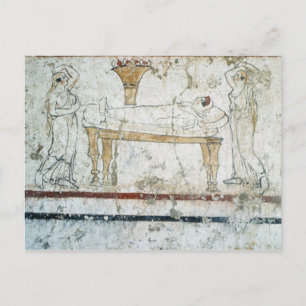 Fresco vom Grab von Gaudio, c.480 v. Chr. Postkarte