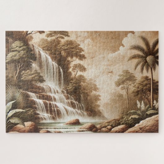 "FRESCO-WASSERFALL" PUZZLE – LANDSCHAFTSERIE (Horizontal)
