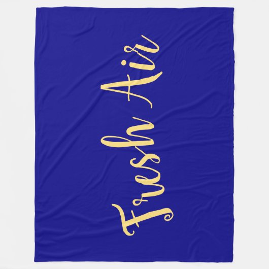FRESH AIR Elegante Deep Royal Blue Hintergrund Fleecedecke (Vorderseite)