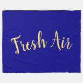FRESH AIR Elegante Deep Royal Blue Hintergrund Fleecedecke (Vorderseite (Horizontal))