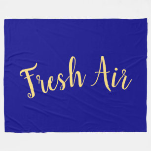 FRESH AIR Elegante Deep Royal Blue Hintergrund Fleecedecke