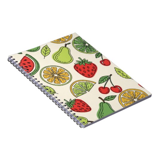 Fresh and Fun Fruit Pattern  Notizblock (Rechte Seite)