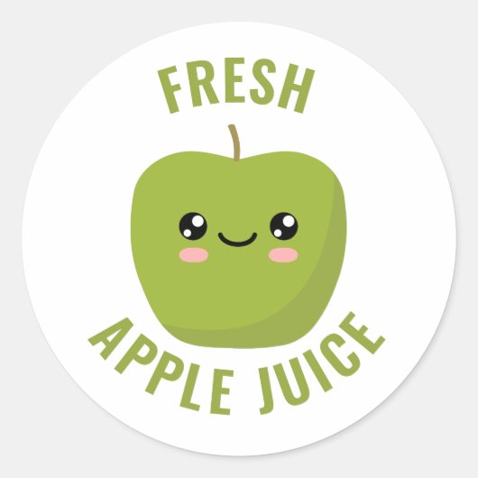 Fresh Apfelsaft Runder Aufkleber (Vorderseite)