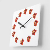 Fresh Apples and Tomatoes Wall Clock Quadratische Wanduhr (Winkel)