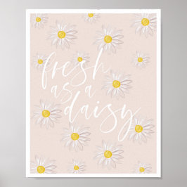Fresh as a Daisy Multiple Daisisise Peach Poster